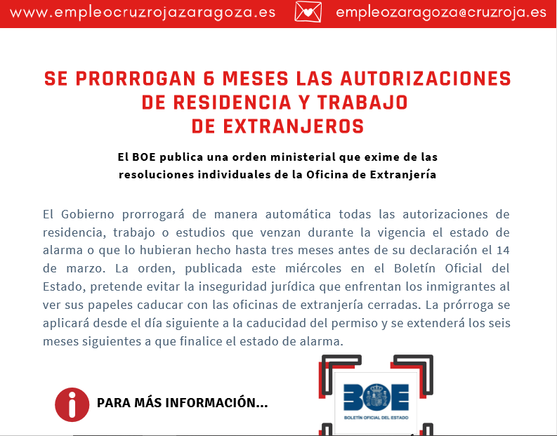 Prórroga de las autorizaciones de residencia y trabajo